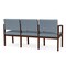 Lesro Lenox 3 Seat Tandem Seating W/ Arms, 65 in W 26 in L 31.5 in H LW3103 - alternate 2